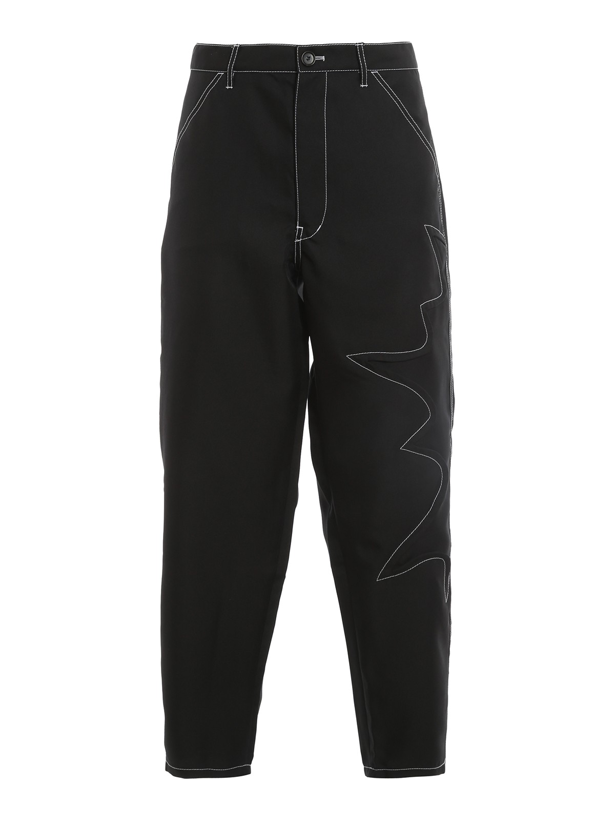 Contrasting stitching trousers