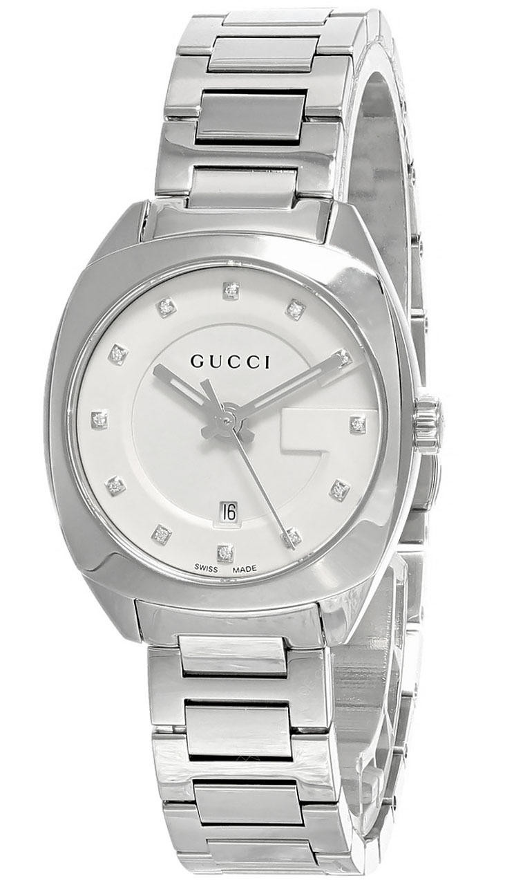 GUCCI GG2570 29MM SS Diamond White Dial Women's Watch YA142504