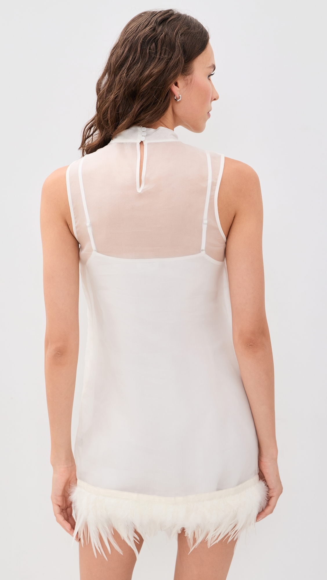 Albee Silk Mini Dress Ivory