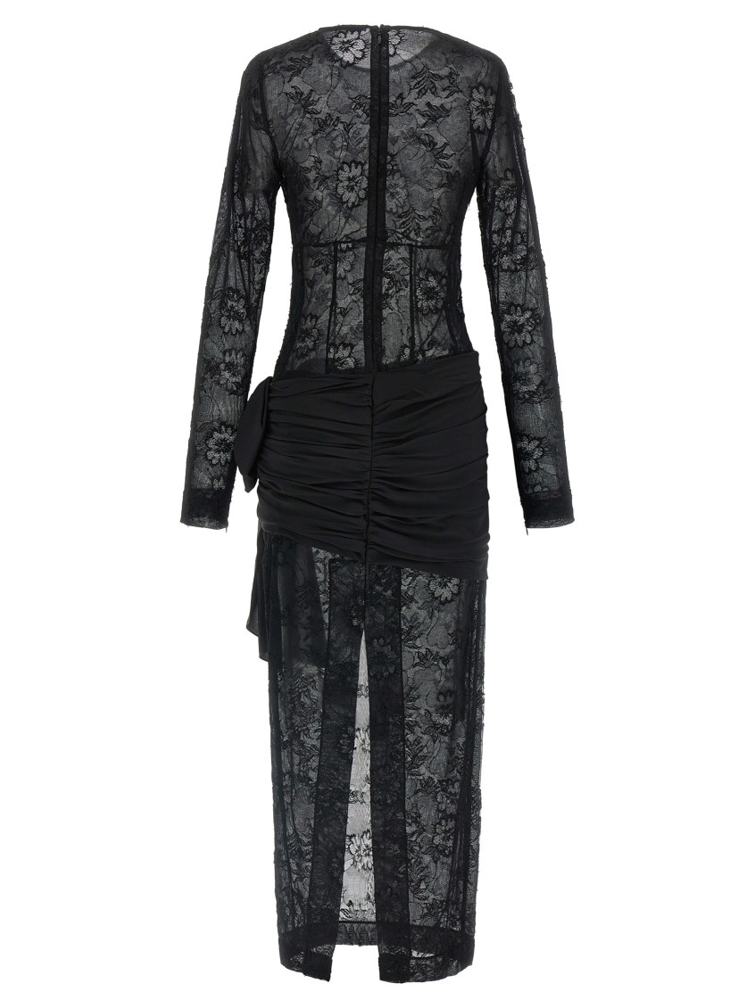 Lace Bustier Dresses Black
