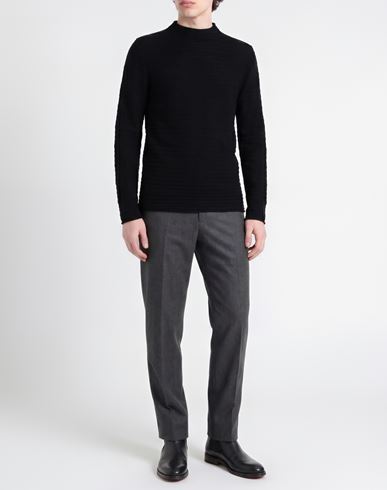 Man Sweater Black Size 40 Virgin Wool