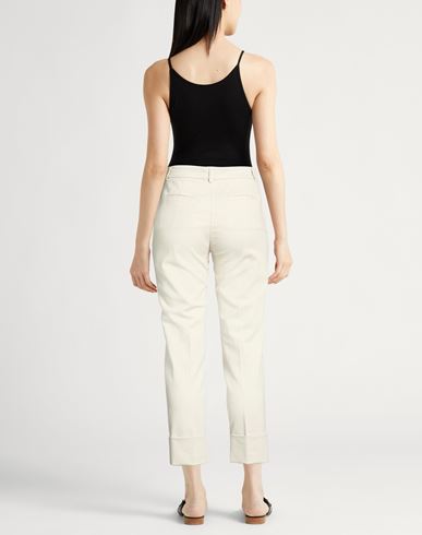 Woman Pants Off white Size 10 Lyocell, Cotton, Elastane