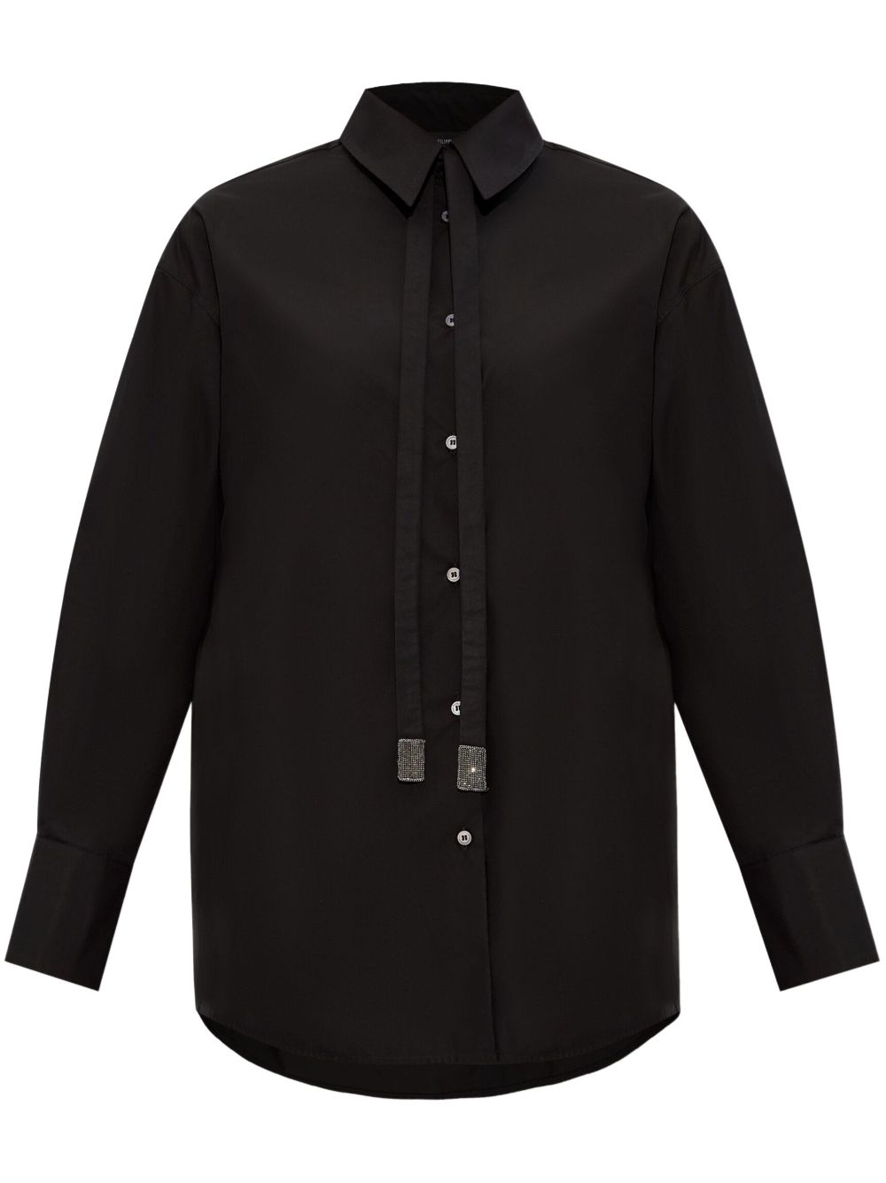 Tie-embellished shirt - Black
