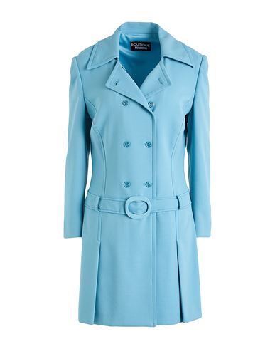 Woman Mini dress Light blue Size 8 Polyester, Virgin Wool, Elastane