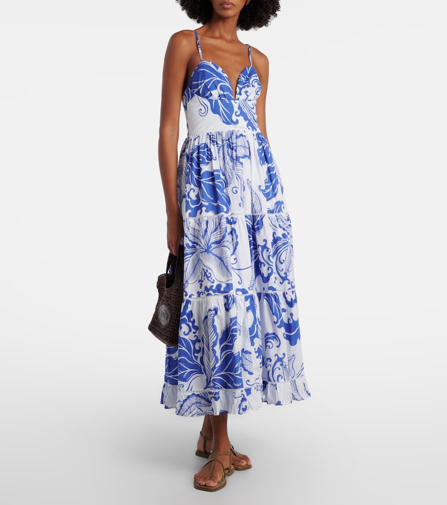 Milena printed cotton maxi dress