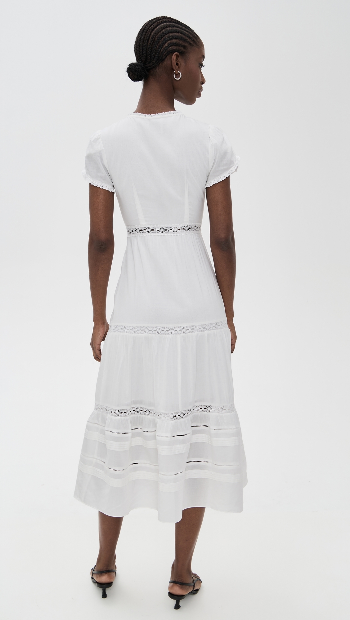 Reformation Zebrina Voile Dress White