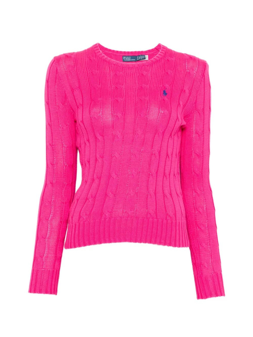 Pink Knitted Crew Neck Sweater