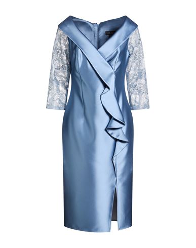Woman Midi dress Light blue Size 10 Polyester