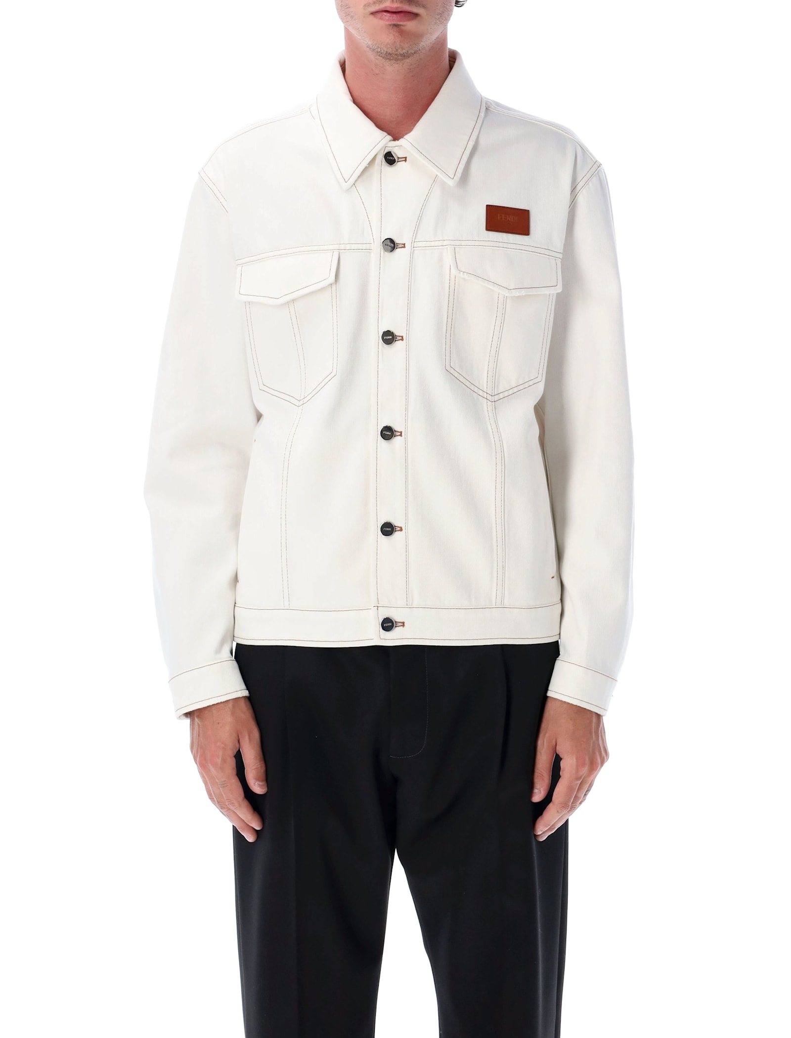 White denim jacket