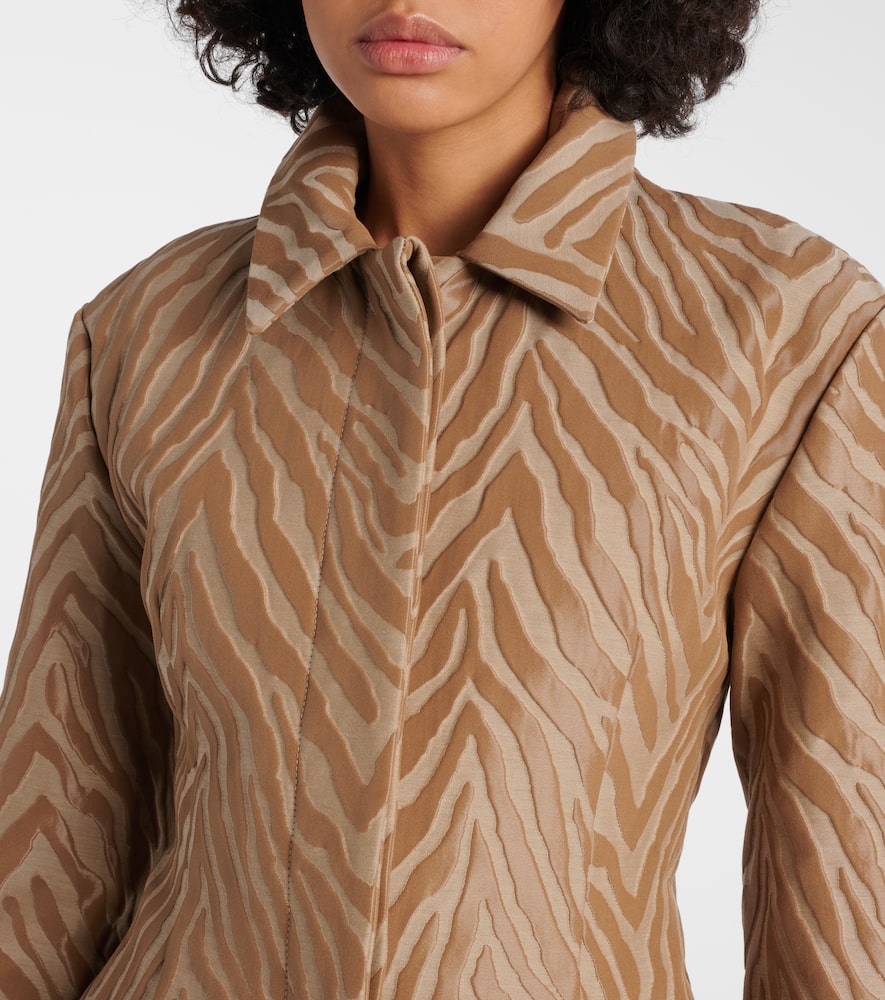 Mira cotton-blend jacquard coat