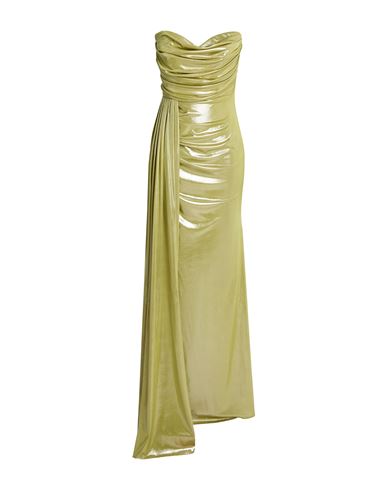 Woman Maxi dress Lime green Size 6 Polyester