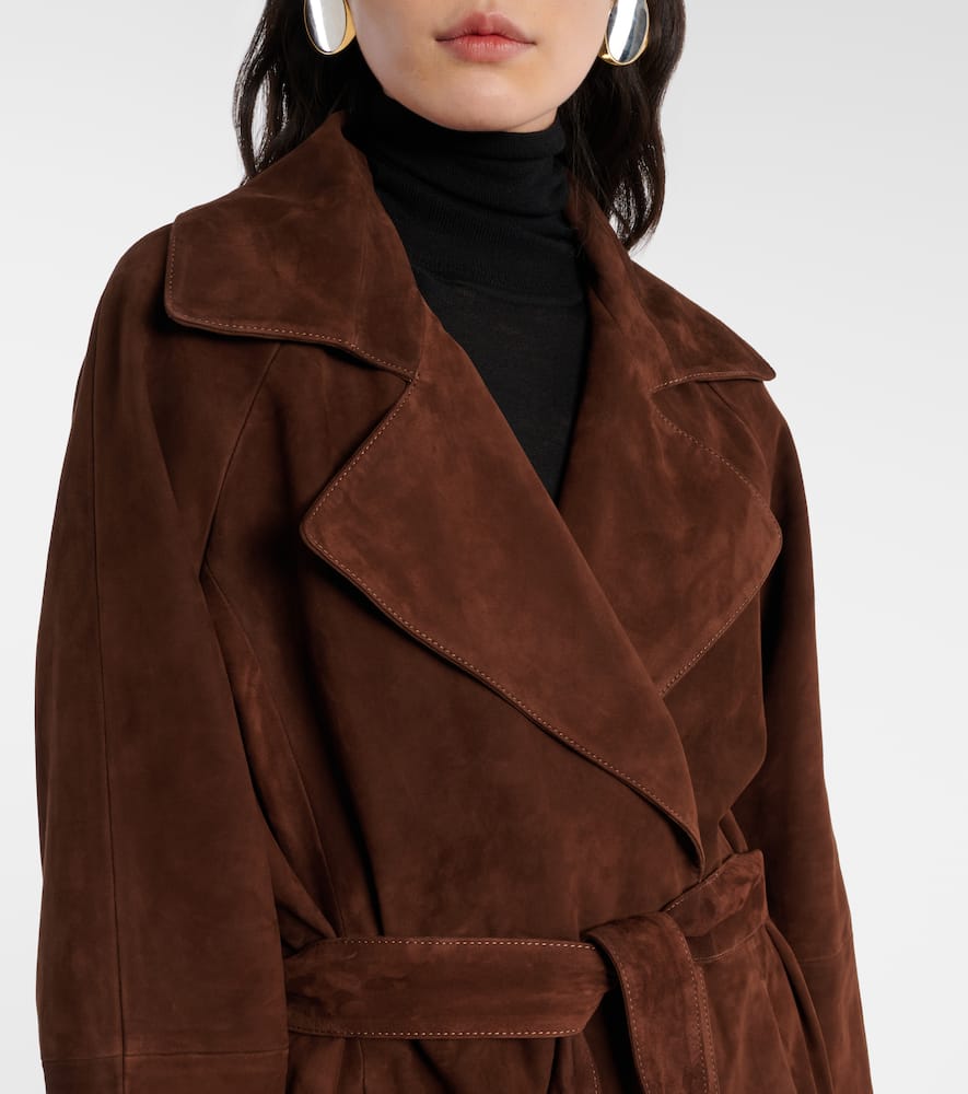 Althea suede wrap coat