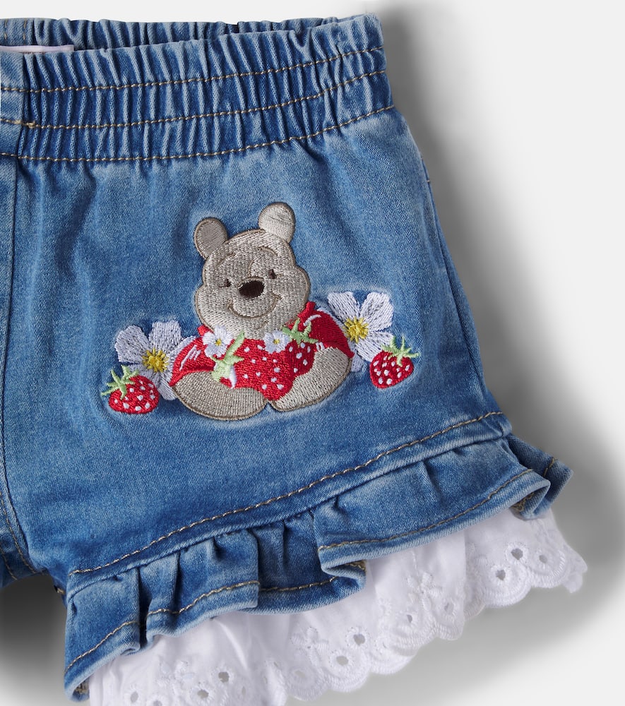 X Disney baby embroidered denim shorts