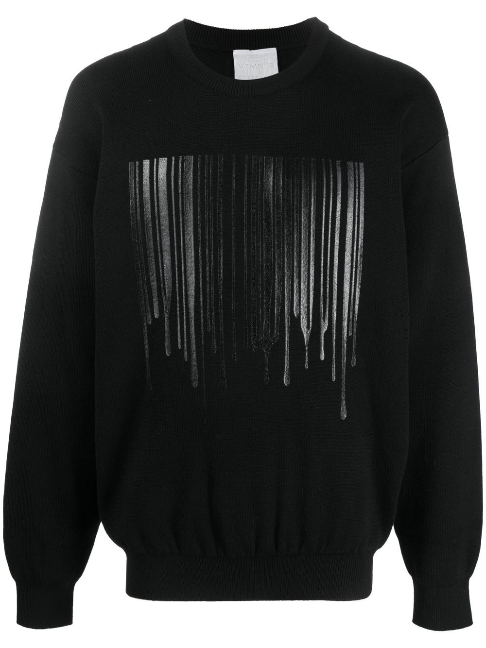 Logo-print knit sweater - Black