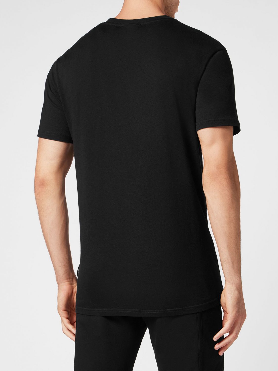 SS logo-patch cotton T-shirt - Black
