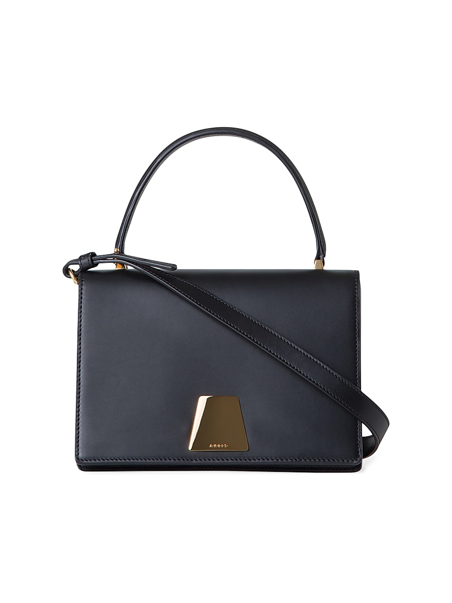 Women's Small Alice Trapezoid Top Handle Bag - Black