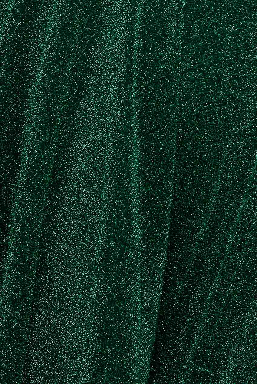 Goddiva Crossover Lurex Glitter Maxi Dress - Emerald