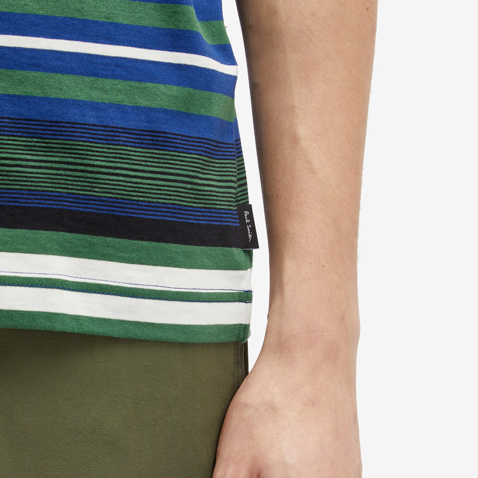 폴스미스 Men's Multi Stripe T-Shirt in Blue M2R-220X-P22271-45