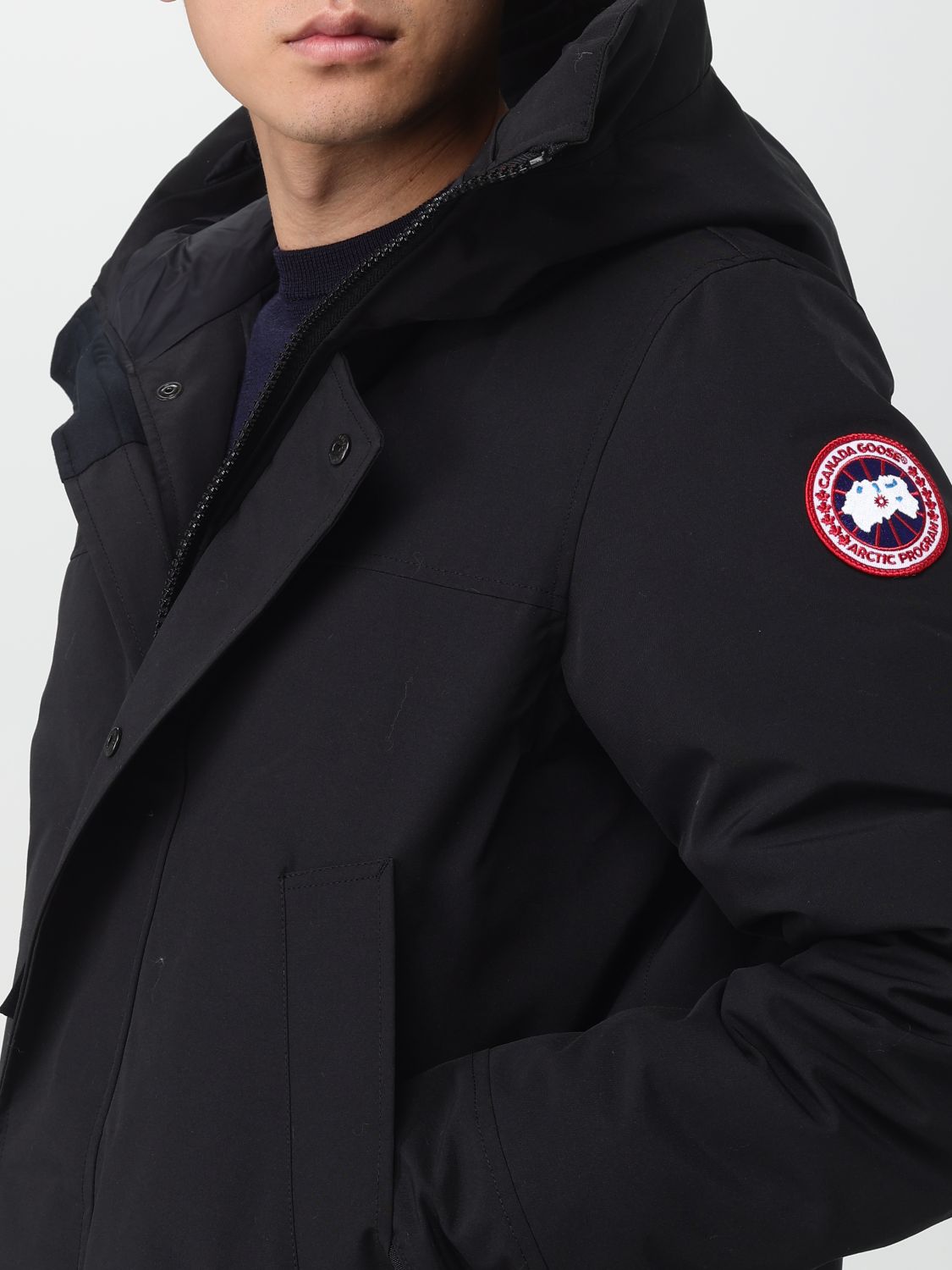 Coat Men color Black