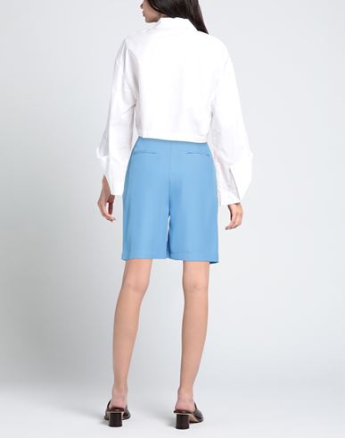 Woman Shorts & Bermuda Shorts Azure Size XS Polyester, Elastane