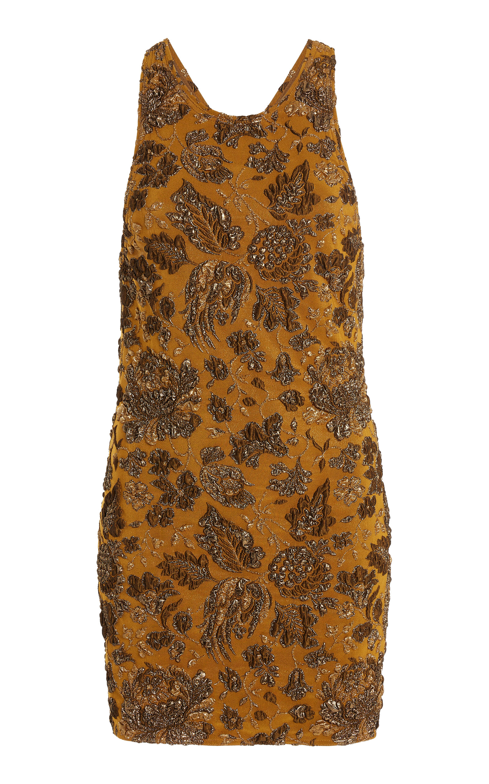Floral Stretch-Brocade Mini Dress - Moda Operandi
