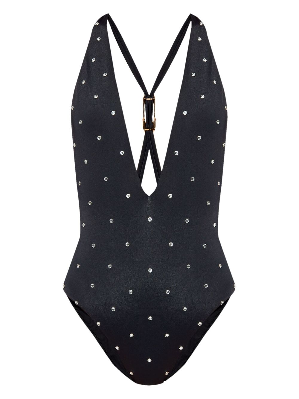 Crystal-embellished swimsuit - Black