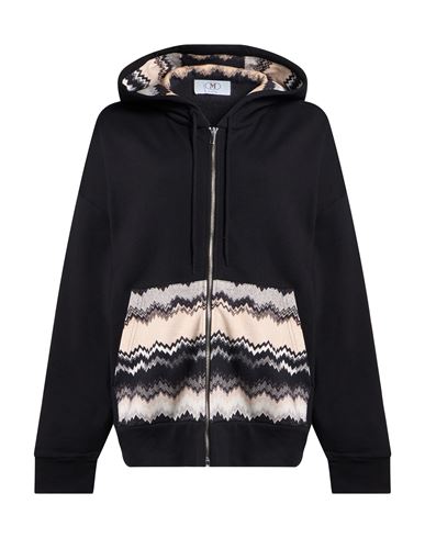 Woman Sweatshirt Black Size L Cotton