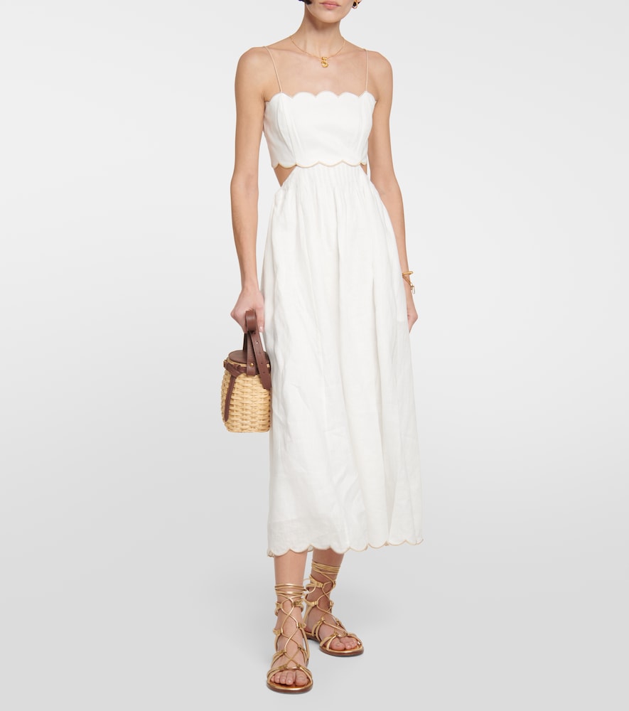 Zimmermann Cutout linen midi dress