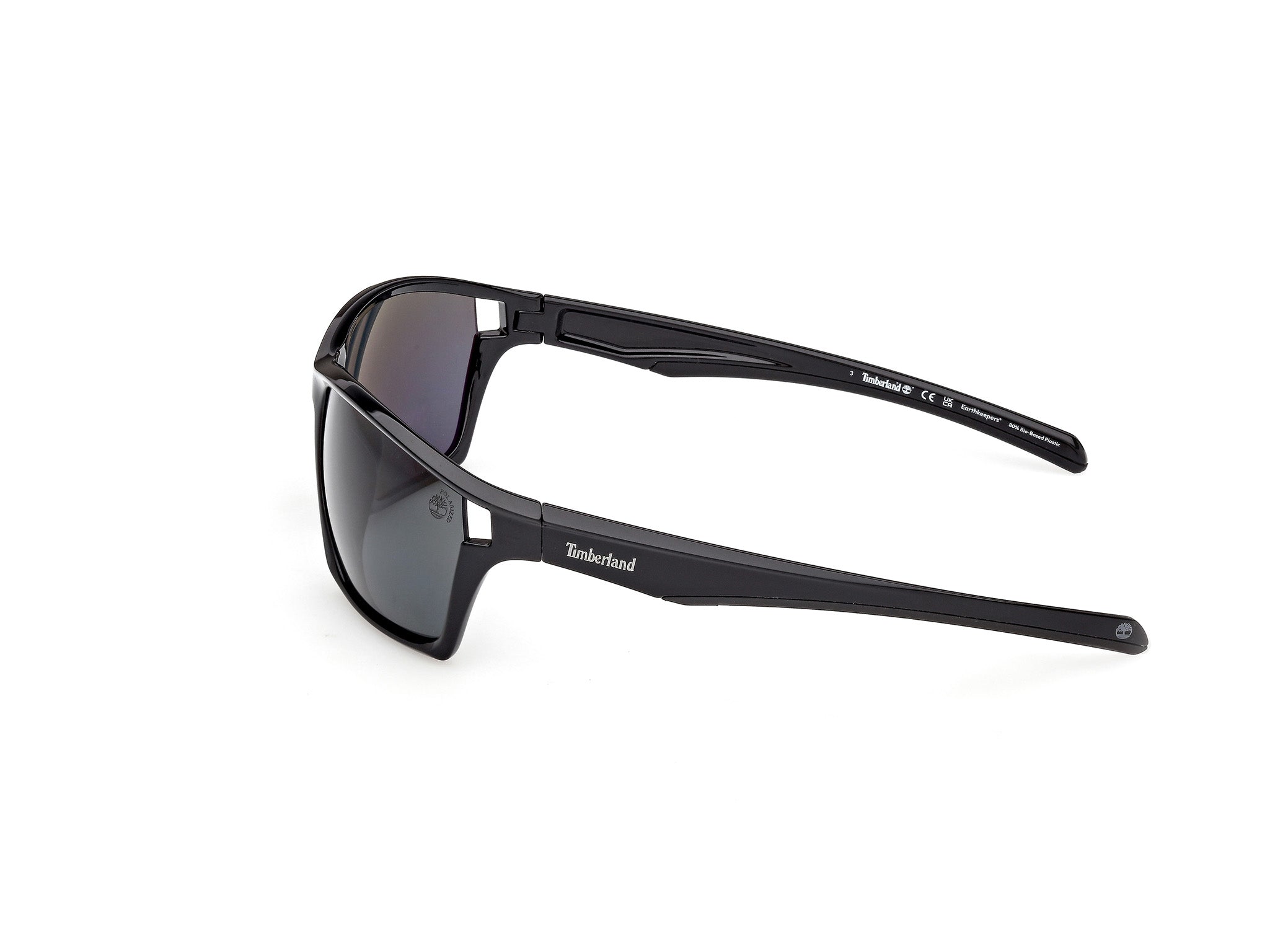 Timberland Hombre Timberland TB00055 01D Gafas de sol Inyectado Negro Fumar Cuadrada Polarizado