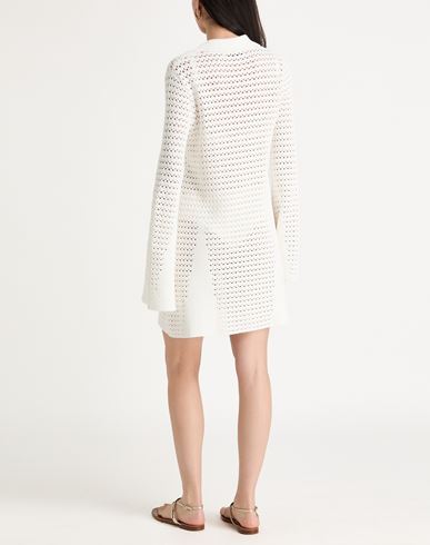 Woman Mini dress White Size 4 Cotton, Polyester