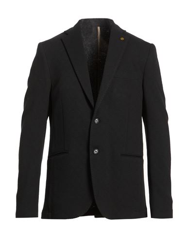 Man Blazer Black Size 42 Polyester, Viscose, Elastane