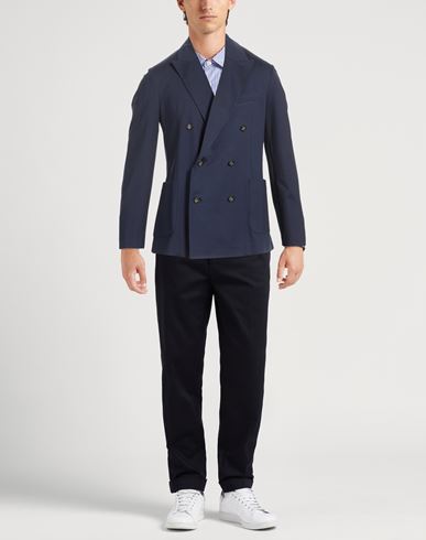 Man Blazer Midnight blue Size 38 Cotton, Elastane