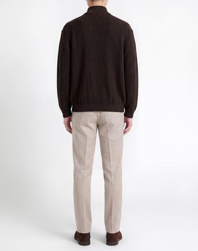 Man Cardigan Chocolate brown Size L Virgin Wool