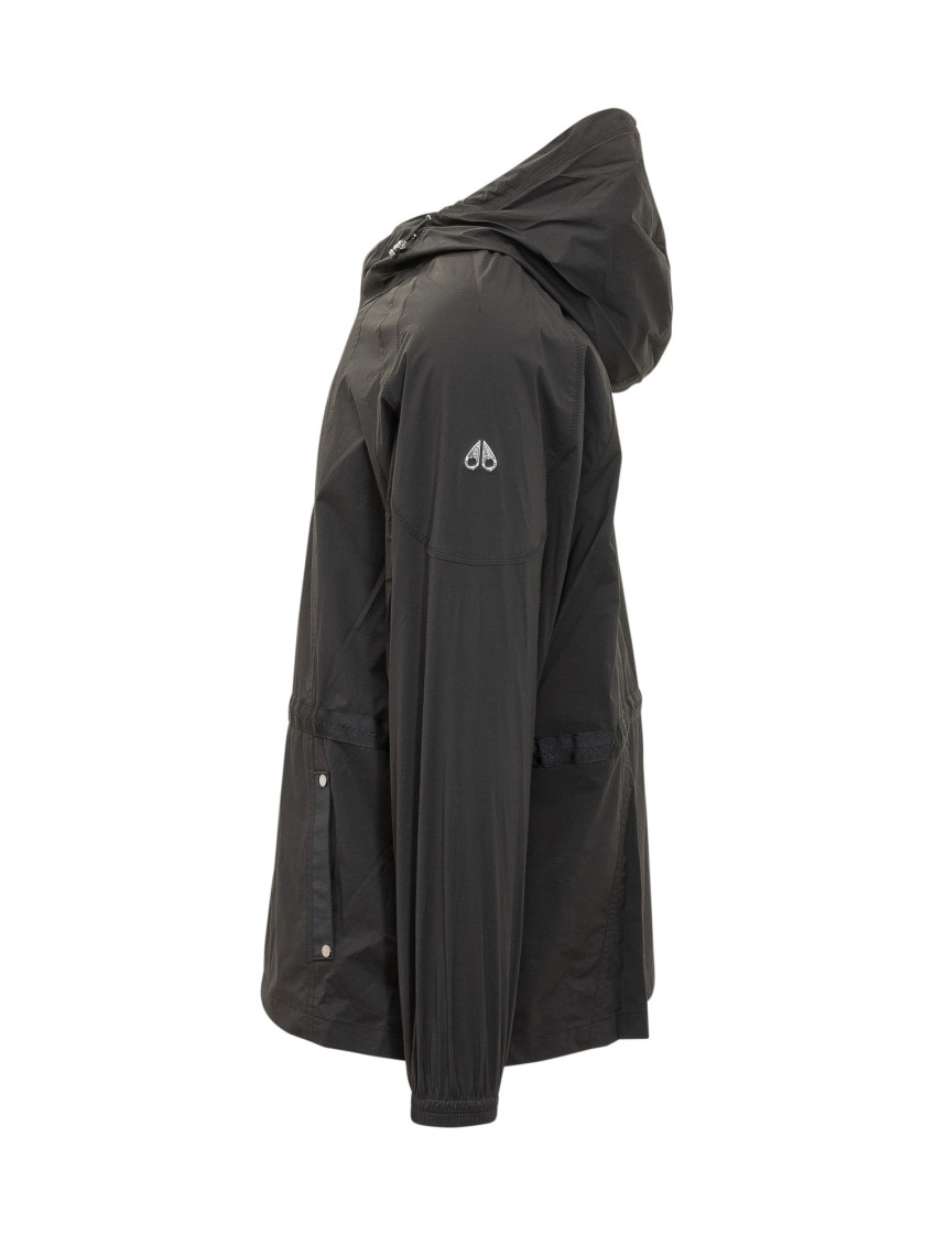 Black Solid Hood Jacket