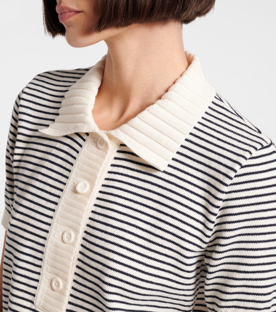 Striped cotton polo shirt