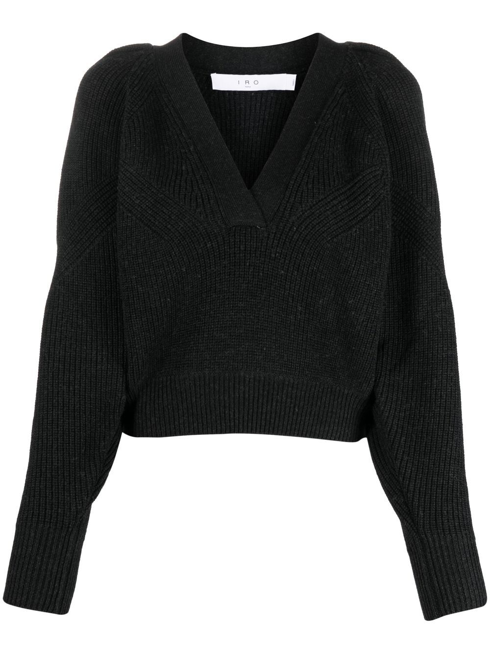 Dinabe V-neck merino jumper - Black