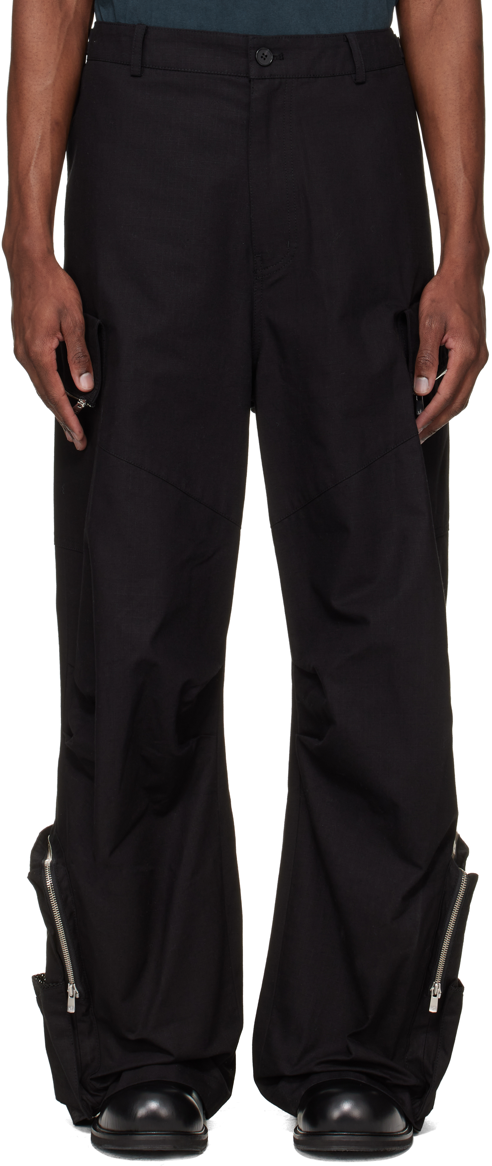 Black Engineer Cargo Pants