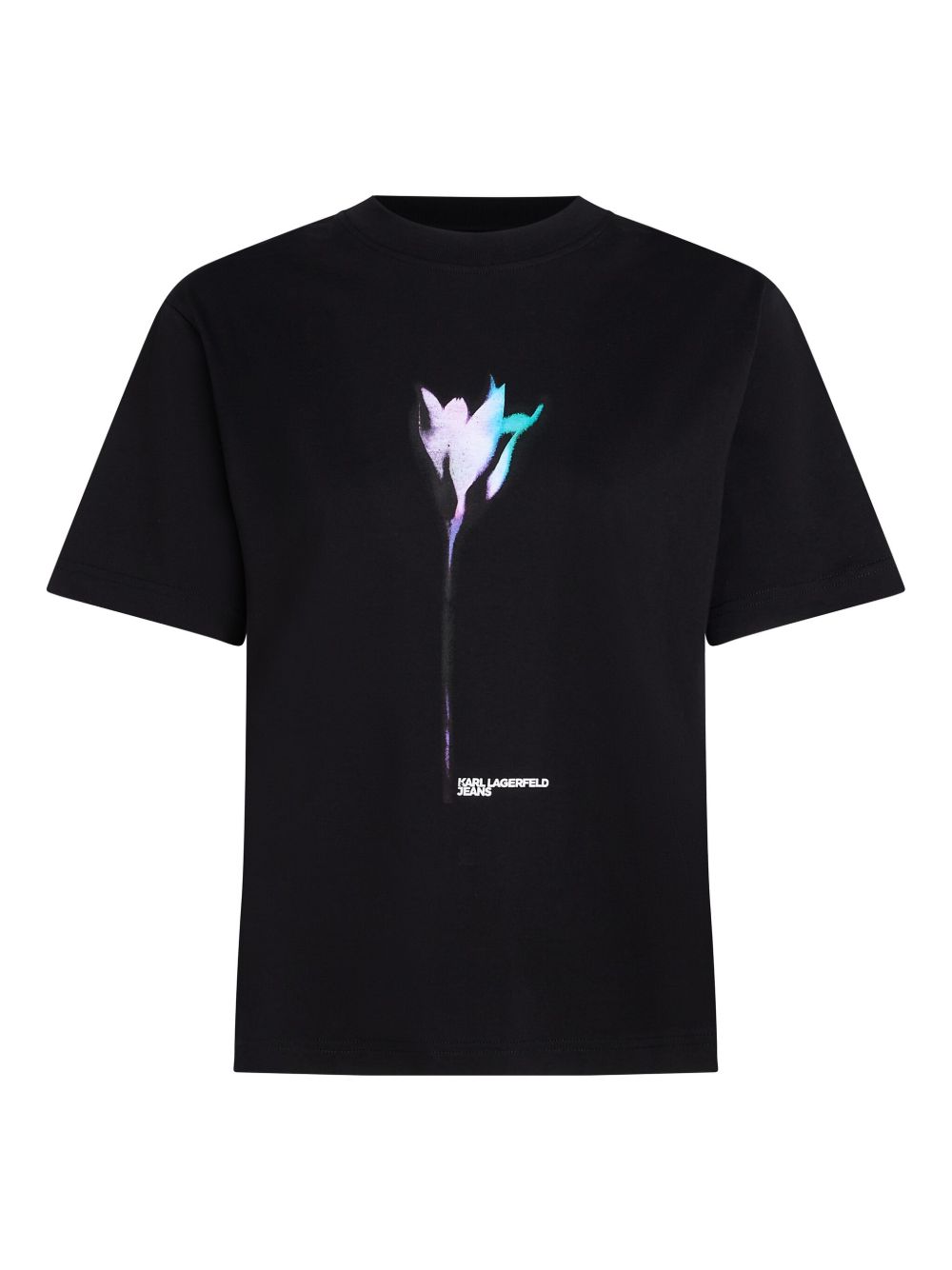 Karl Lagerfeld Jeans flower-print T-shirt - Black