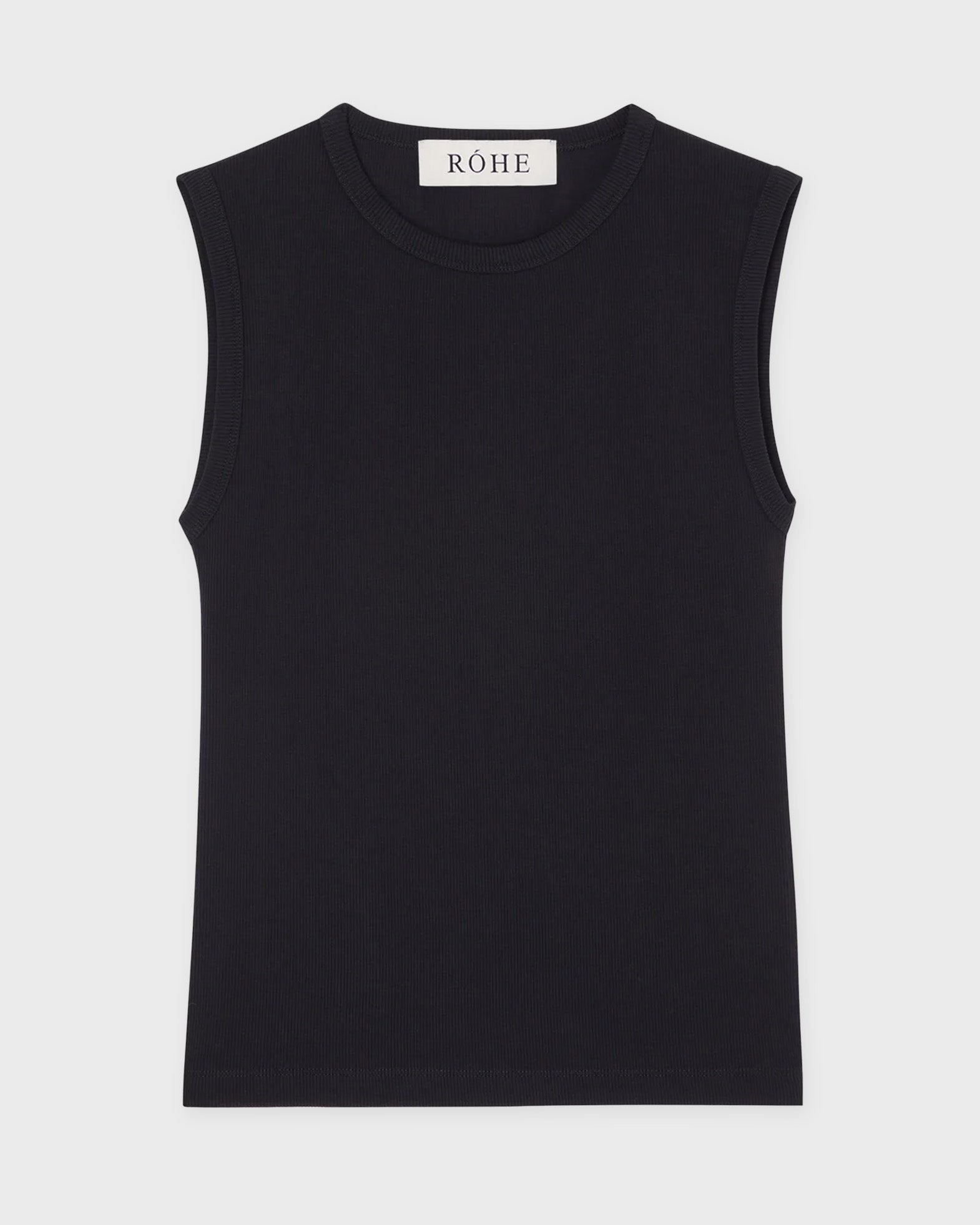 Róhe Top Tight Rib Tank Black