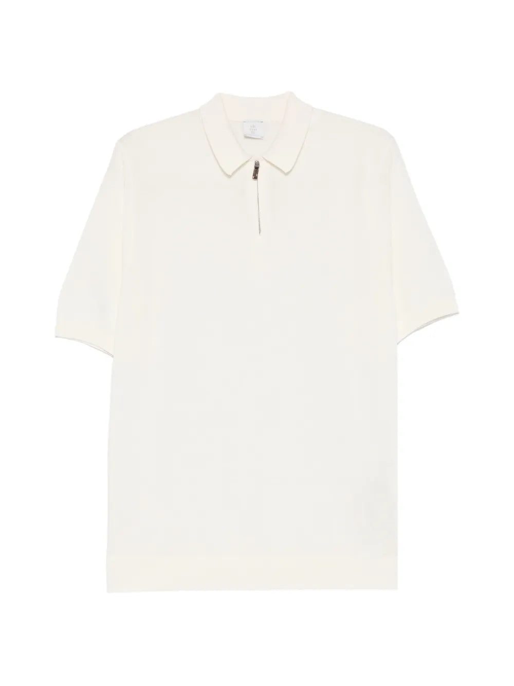Half-Zip Short-Sleeve Polo Shirt — White