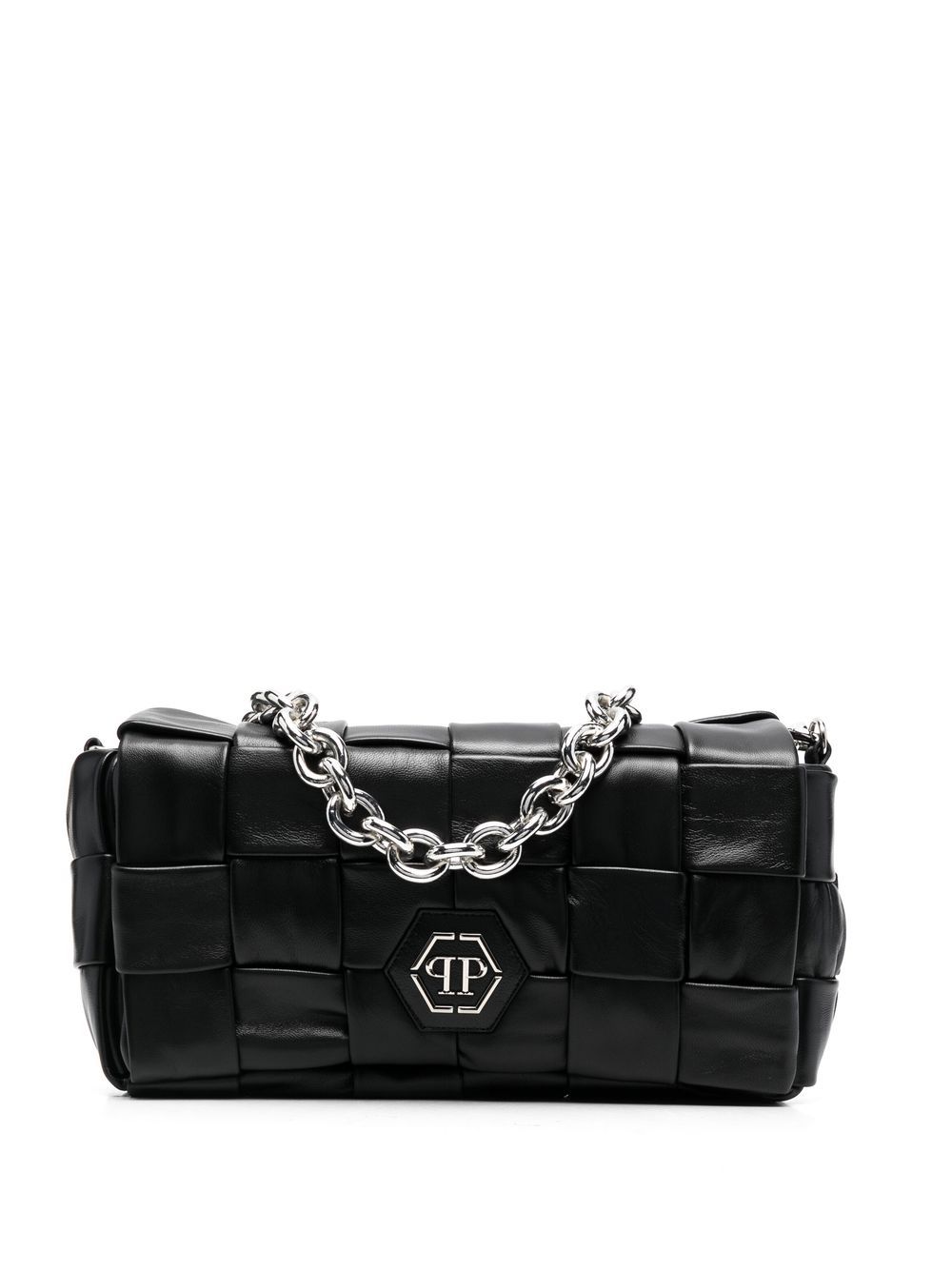 Interwined-design shoulder bag - Neutrals