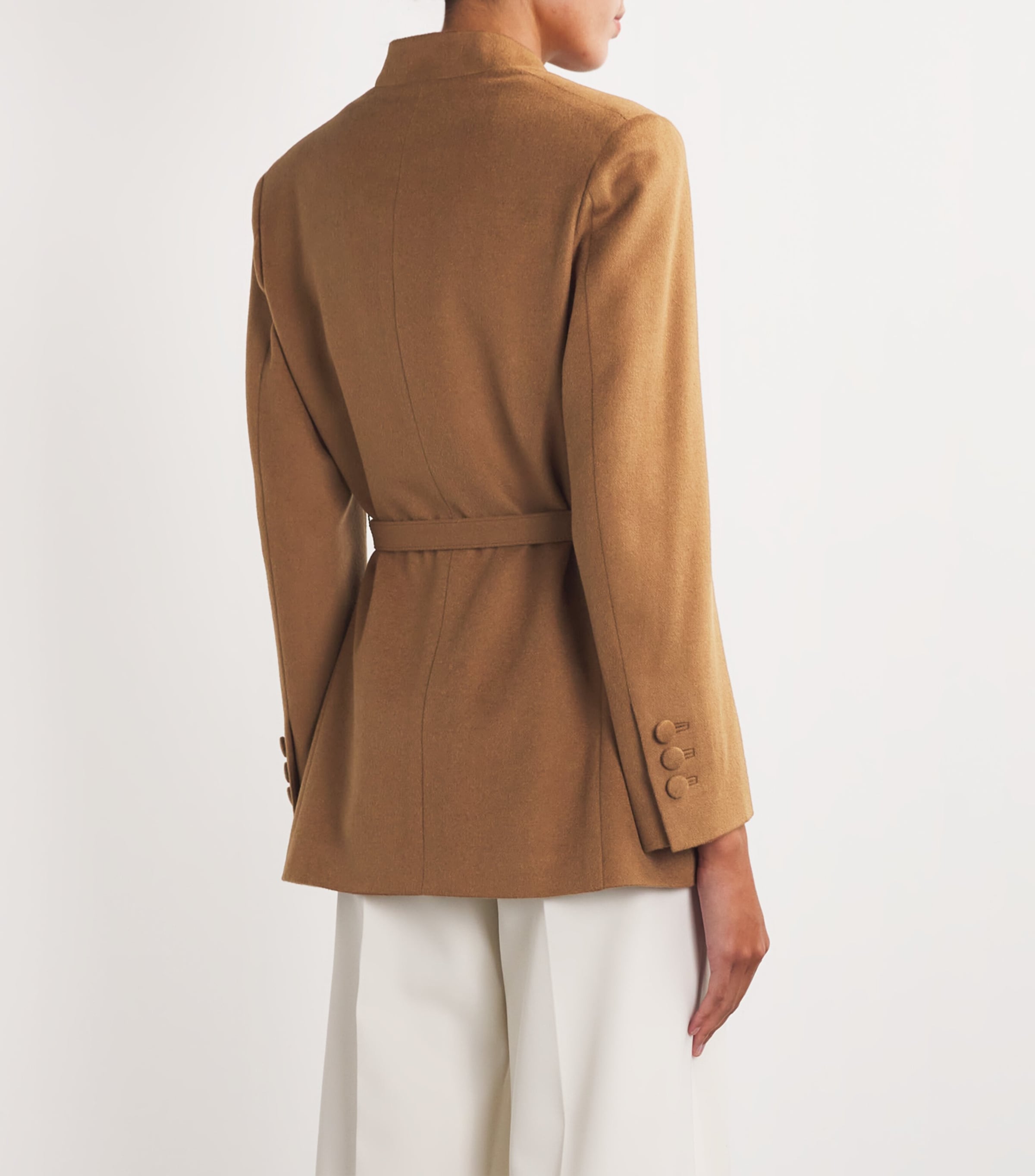 Camel Wrap-Around Blazer