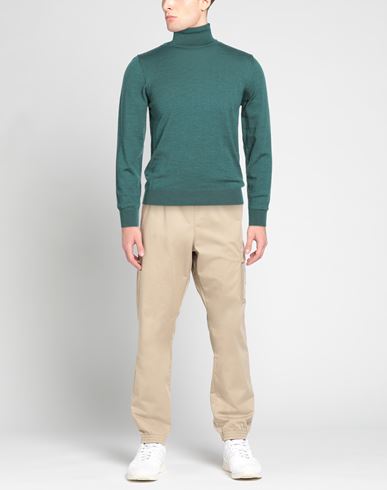 Man Turtleneck Emerald green Size 48 Merino Wool