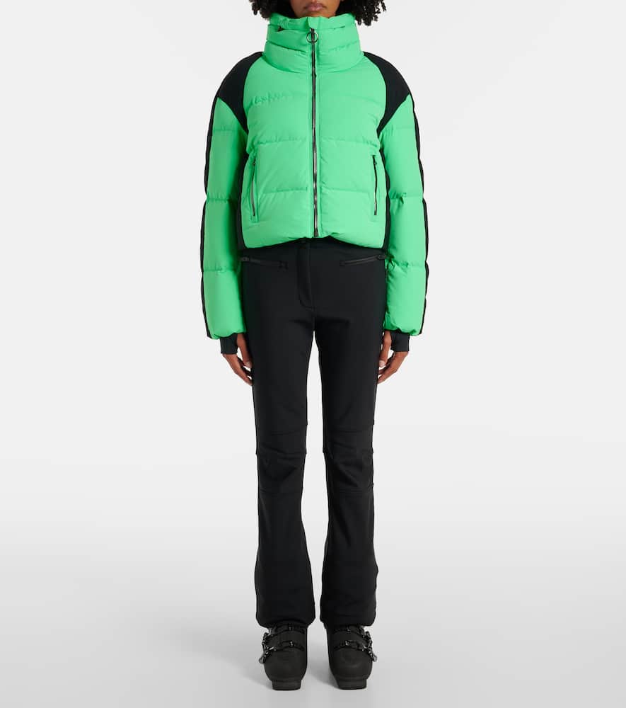 Navy paneled ski jacket