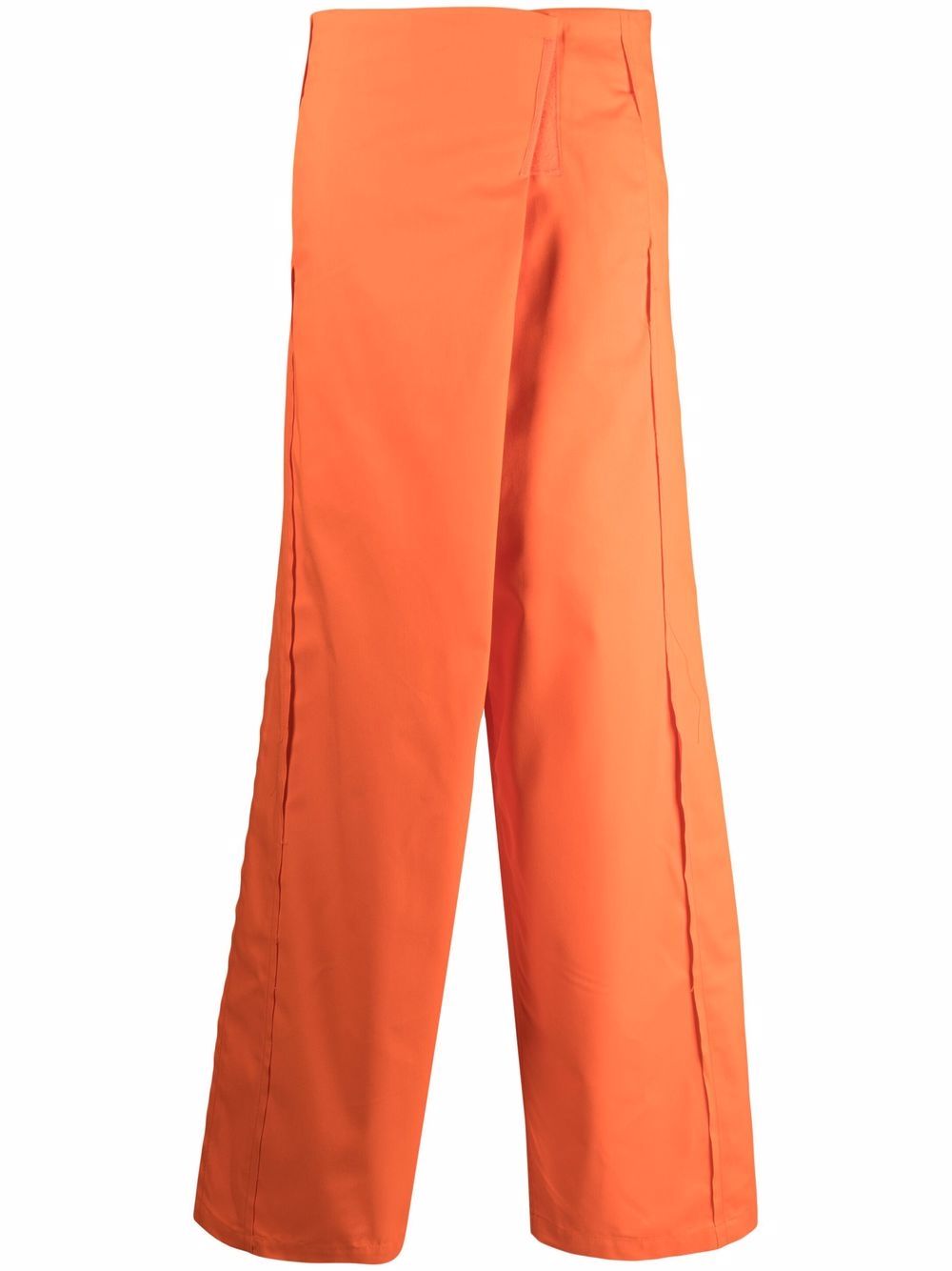 High-waisted wide trousers - Orange