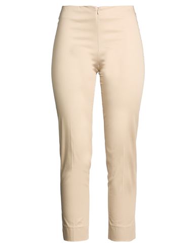 Woman Pants Beige Size 12 Cotton, Elastane