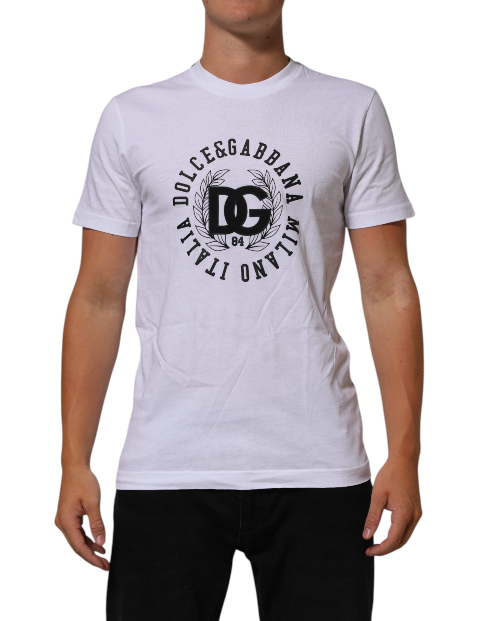 Logo-Print Crew Neck T-Shirt — White