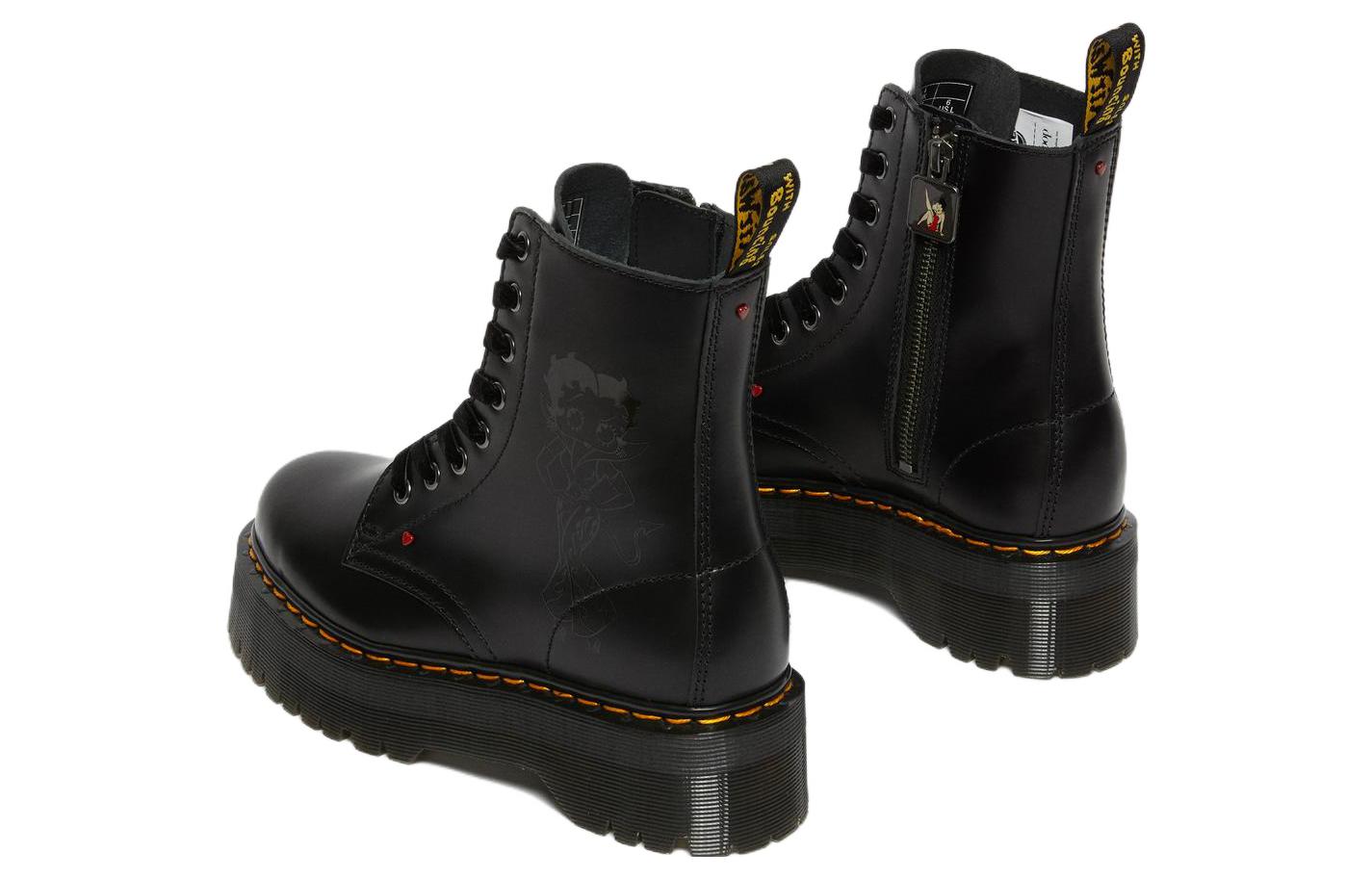 X Betty Boop Jadon Leather Platforms Boot 'Black'