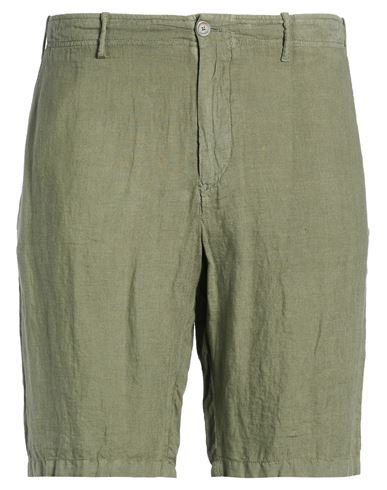 Man Shorts & Bermuda Shorts Military green Size 44 Linen