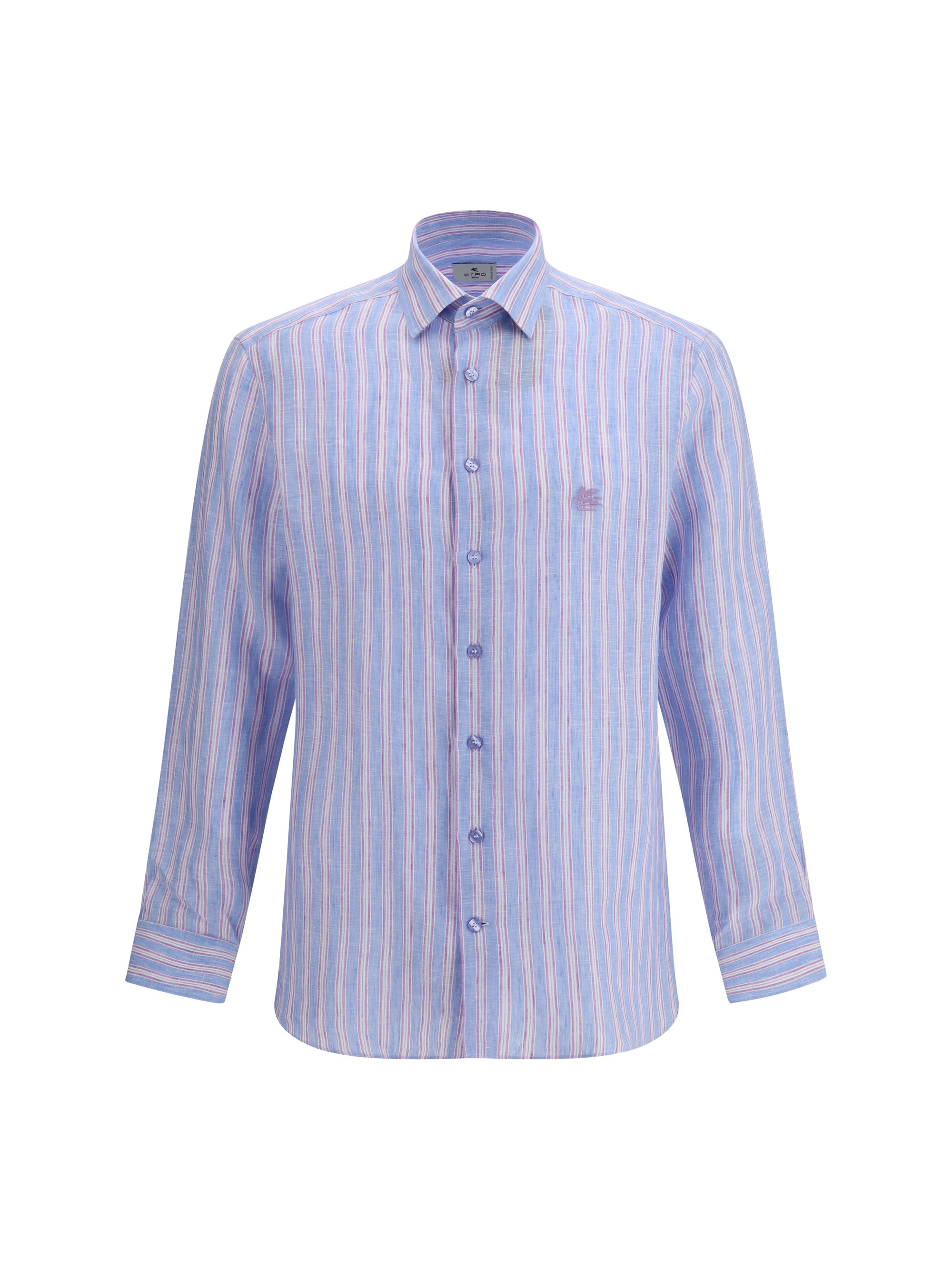 Striped Linen Shirt — Blue